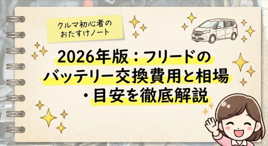 2026年版：フリードのバッテリー交換費用と相場・目安を徹底解説