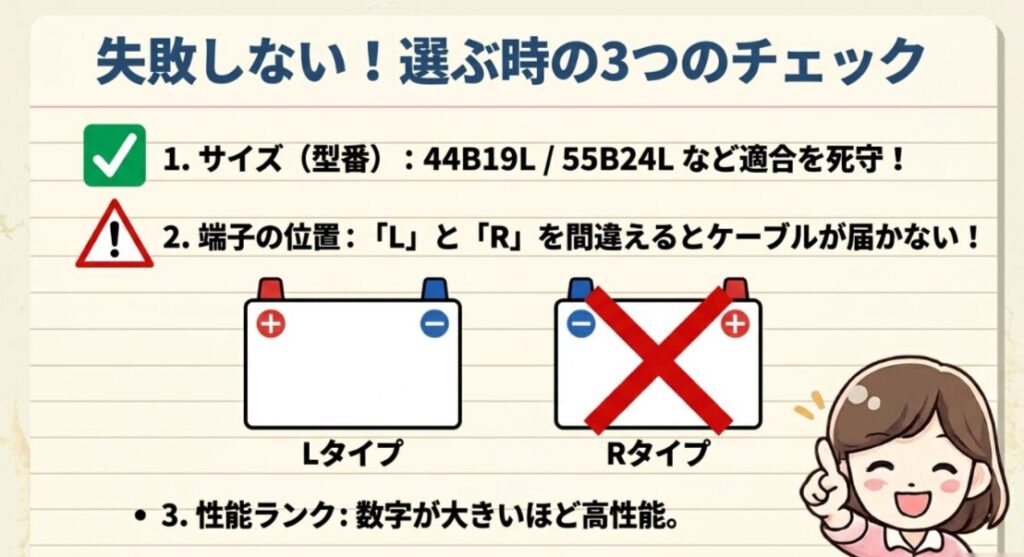 バッテリー選びで注意したいポイント　フリード　GT系