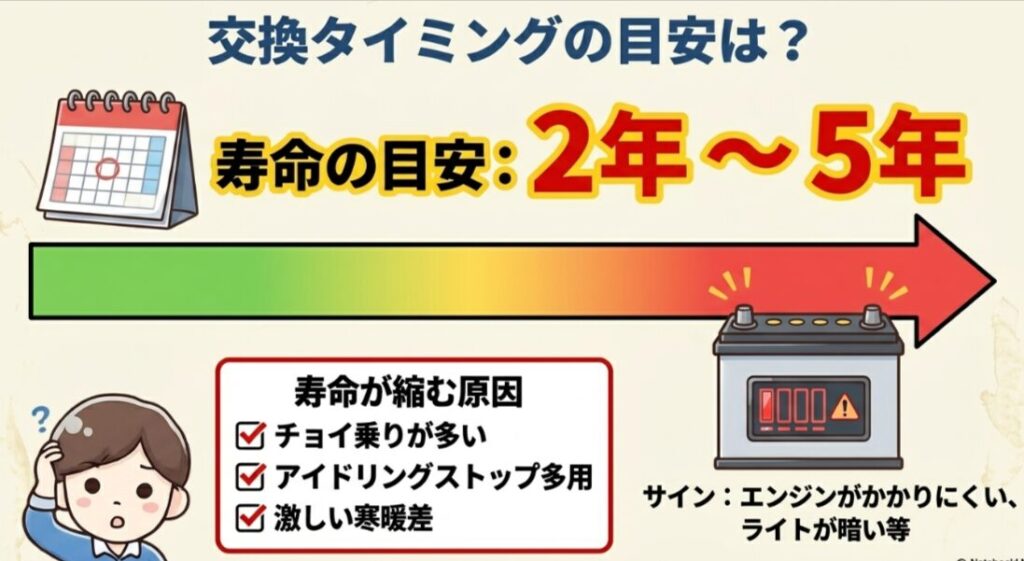 バッテリーの交換時期は何年が目安？　フリード　GT系