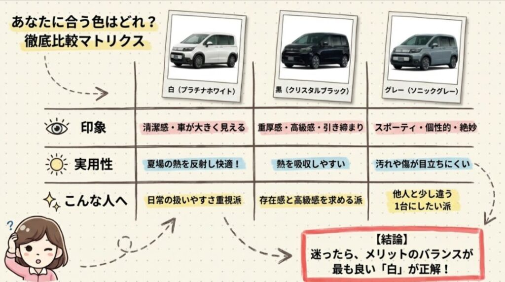 白と黒の比較で見える個性　フリードGT系