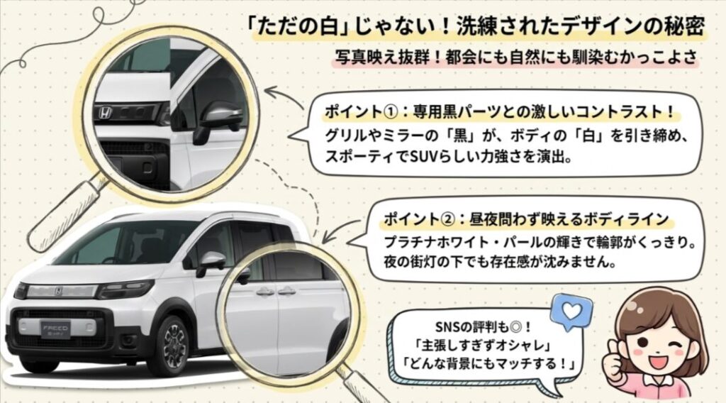 白いフリードのデザイン魅力とは