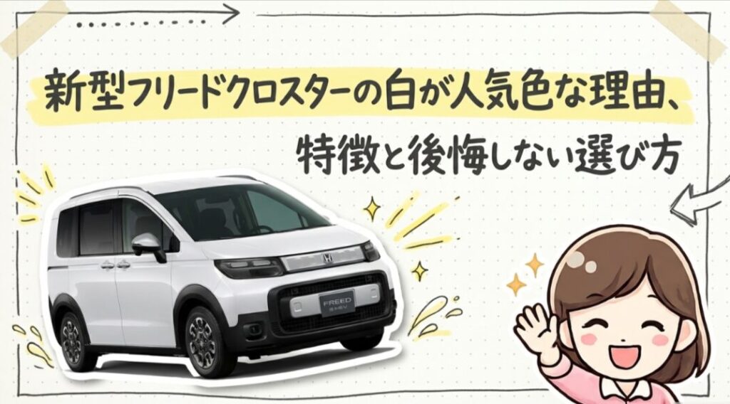 新型フリードクロスターの白が人気色な理由、特徴と後悔しない選び方