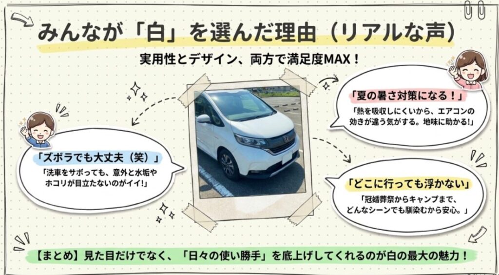 白が選ばれる理由とユーザーの声　フリードGT系