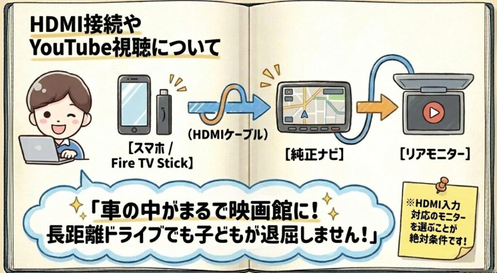 HDMI接続やYouTube視聴について