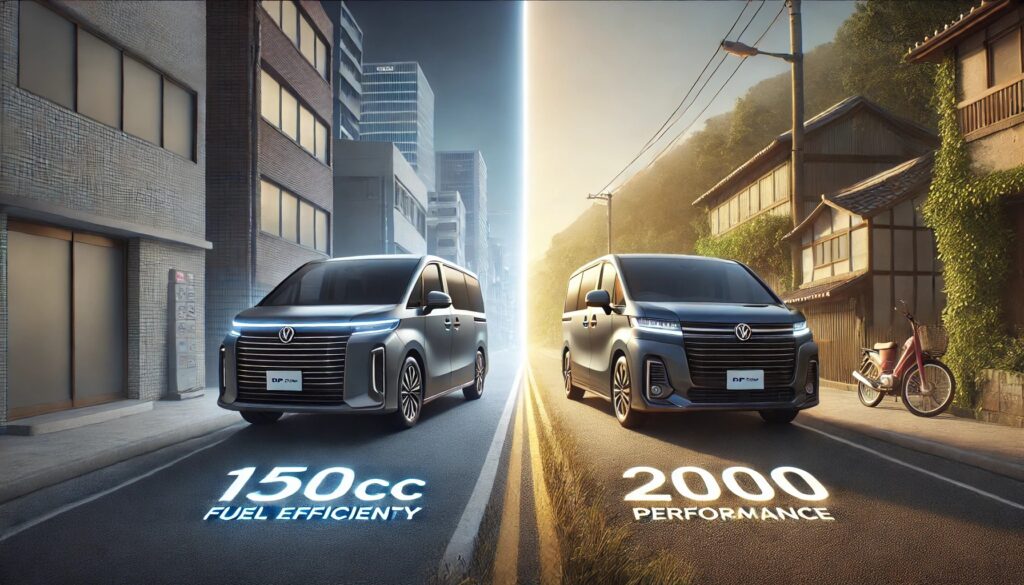 1500ccと2000ccの燃費と特徴を比較