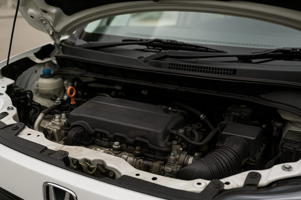 オイル漏れ症状の焦げ臭い匂い