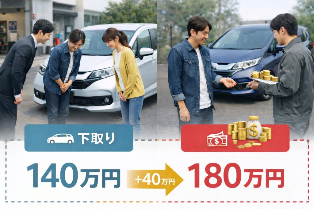 下取りと買取の価格差