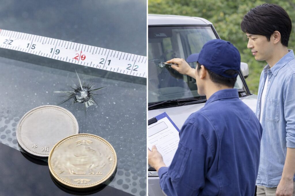 飛び石ヒビ補修リペア条件