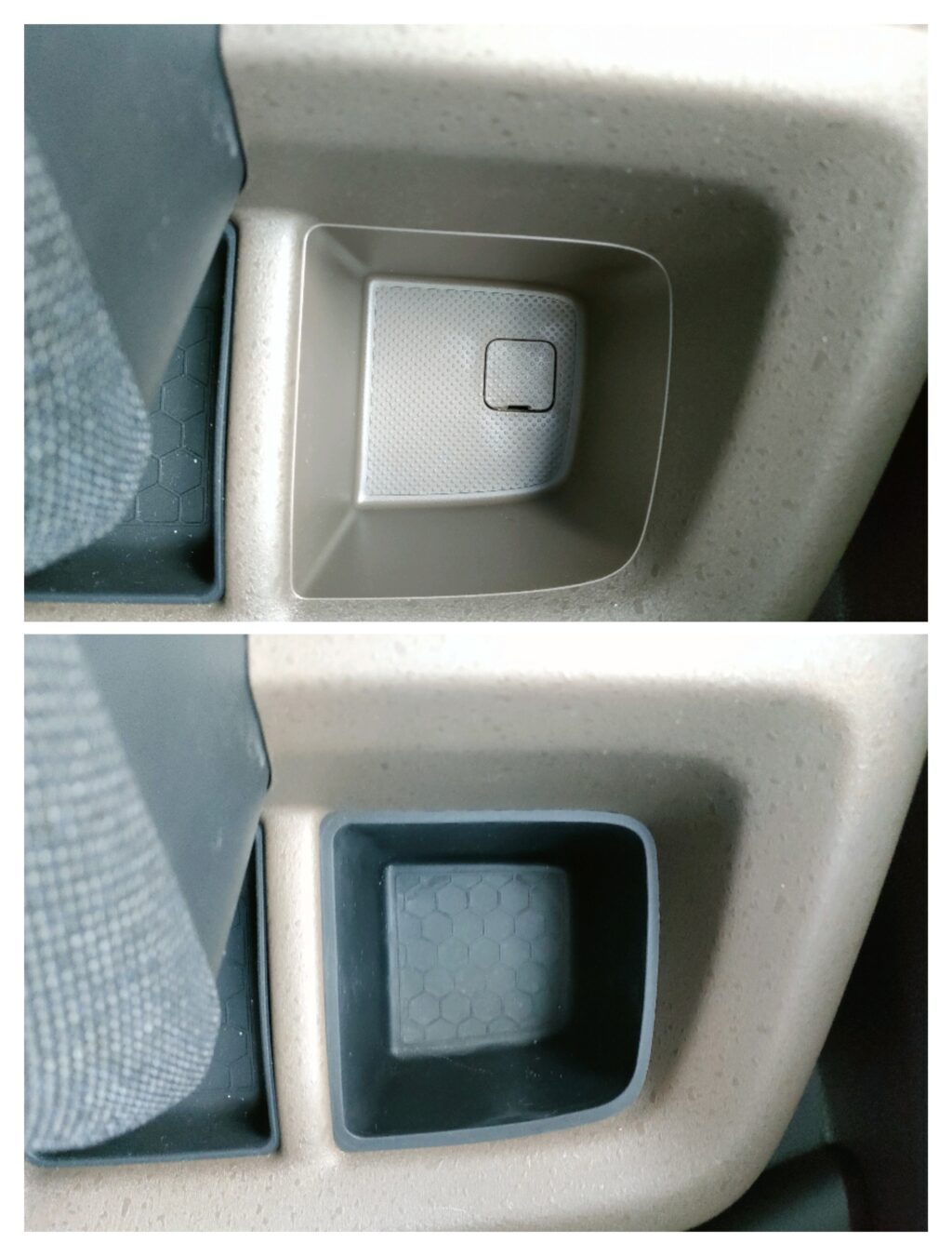 新型フリード ドリンクホルダー 内側 形状 ラバーマット比較