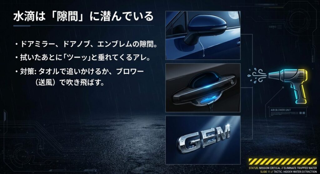 まず知っておきたい「水滴の残り方」