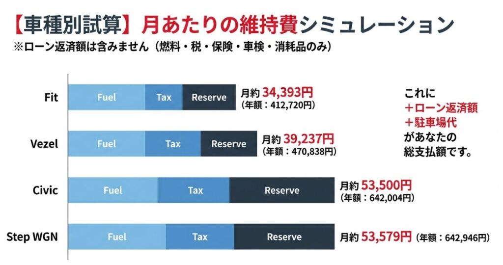 車維持費は月いくら