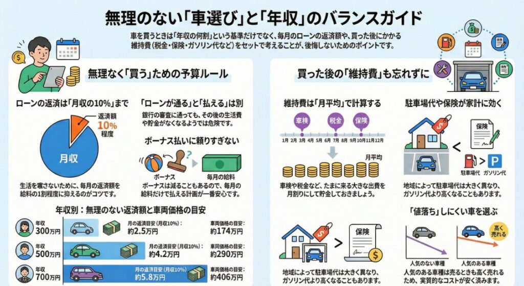 車と年収のバランス|買えるホンダ車は?ローン返済比率と維持費内訳