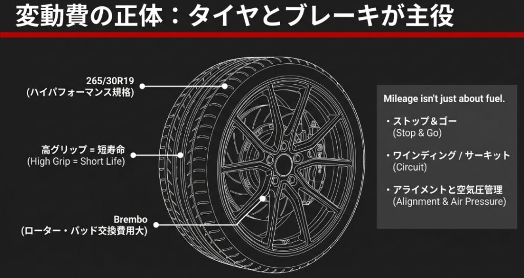 タイヤ代265/30R19が高額