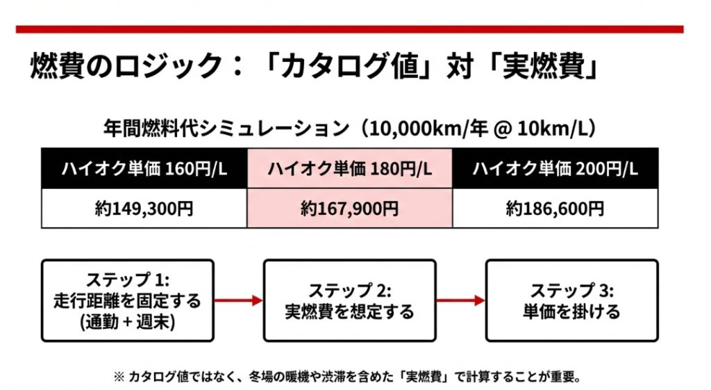 燃費・実燃費とハイオク代