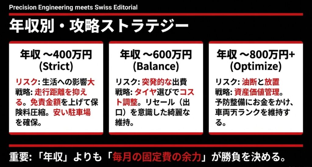 シビック　タイプR　年収別に維持費の目安を計算
