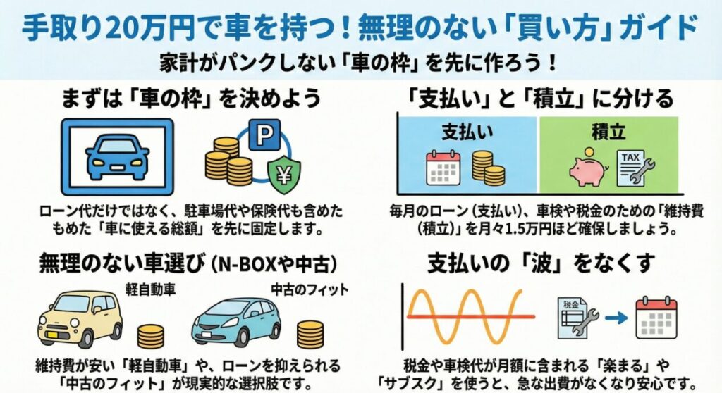 【保存版】手取り20万!車選びで後悔しないために|ホンダ車購入術