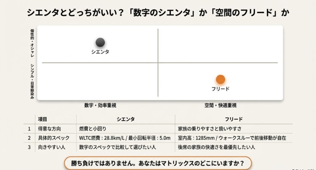 シエンタ比較でわかる差