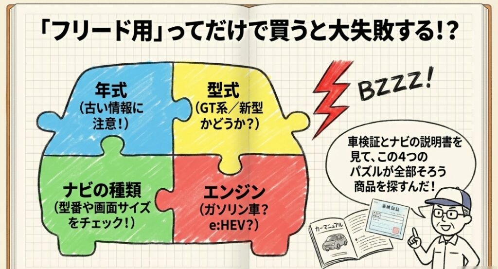 ナビキャンセラーの対応車種 フリード GT系