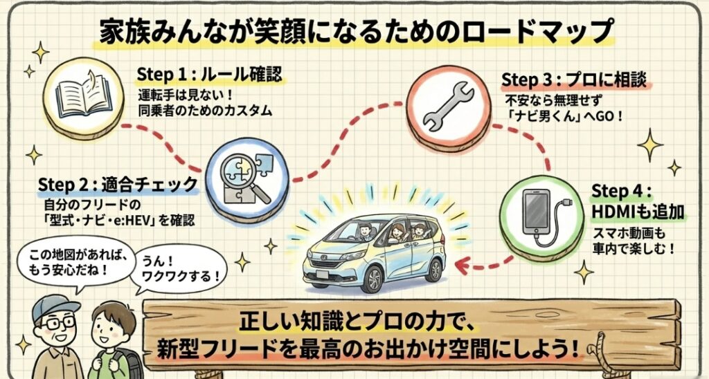 フリードのテレビキャンセラー取り付け総まとめ