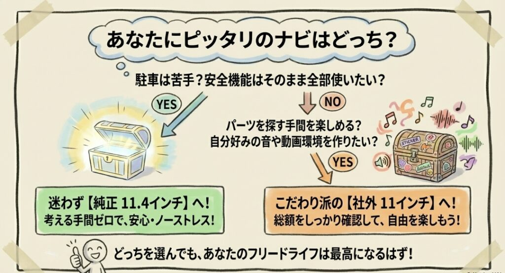 純正と社外ナビ比較 フリード GT系