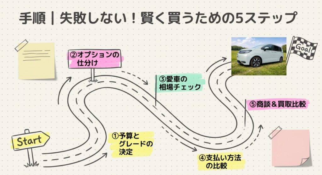 新型フリードをできるだけ賢く買う流れ