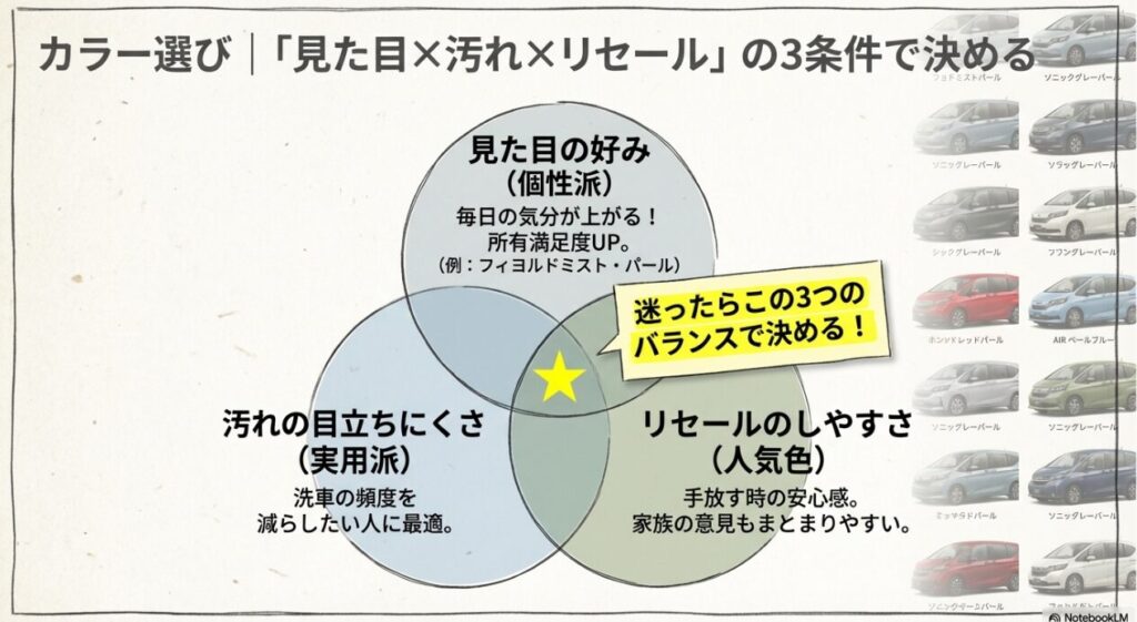カラー選びで失敗しないコツ 新型フリード GT系