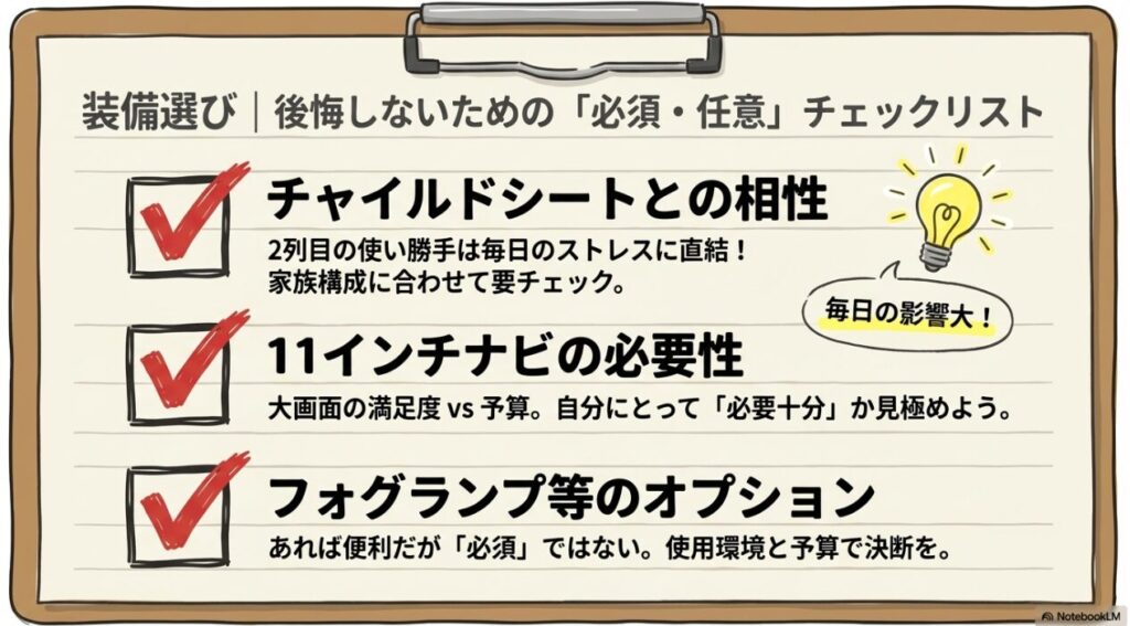 装備選びで後悔しないために確認したいポイント