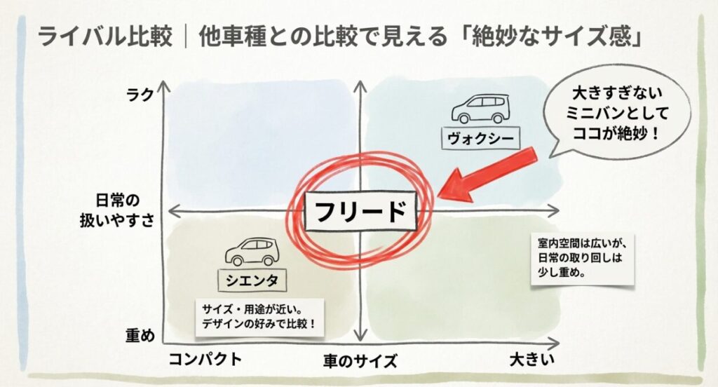 新型フリードを比較検討するならライバル車との違いも確認