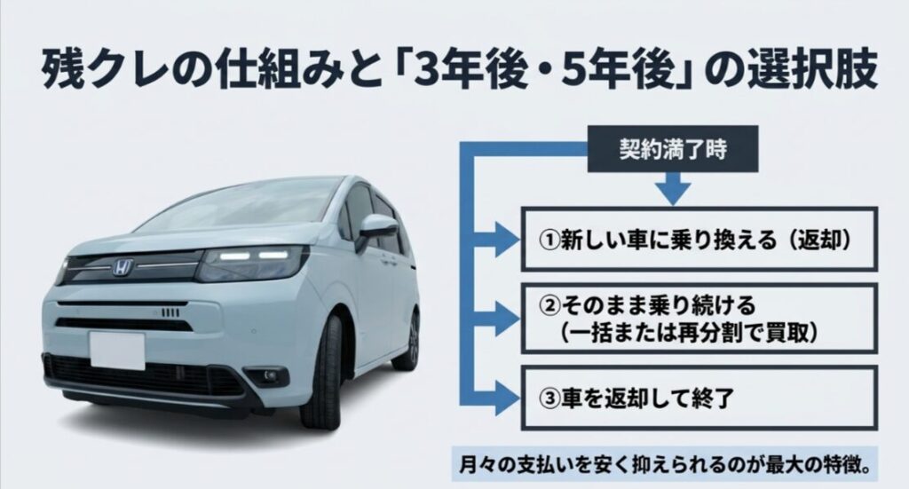 新型フリードの残クレで契約満了時に選べる乗り換え・買取・返却の流れを解説