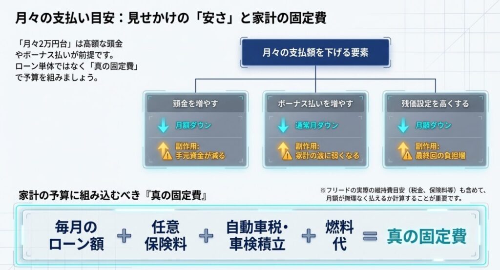 月々の目安　フリード　GT系