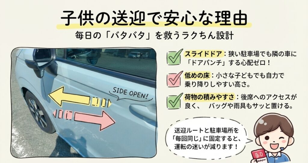 子供の送迎で安心な理由　フリード　GT系