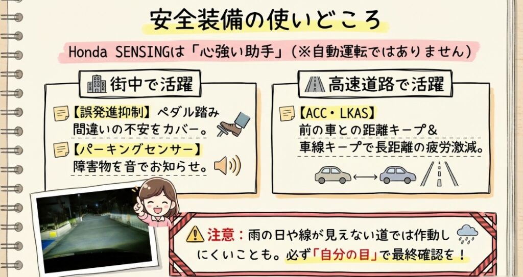 安全装備の使いどころ　フリード　GT系