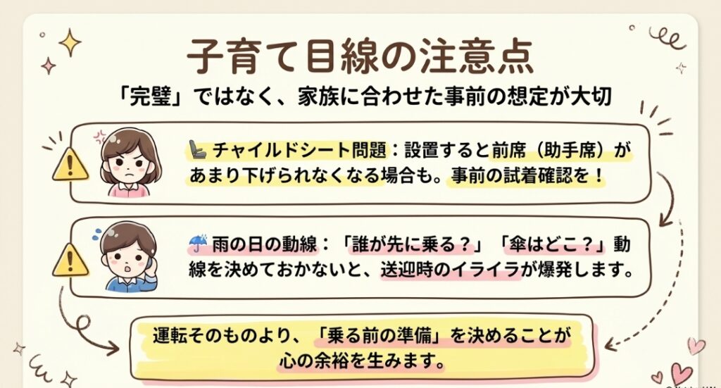 子育て目線の注意点　フリード　GT系