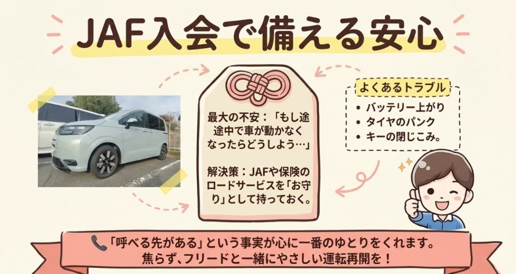 JAF入会で備える安心　フリード　GT系