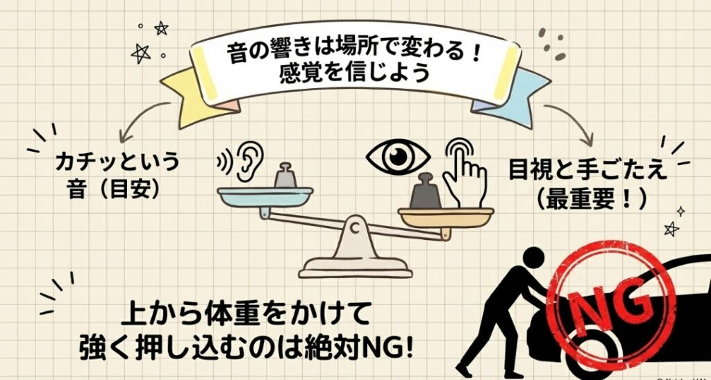 ボンネットの閉める音の目安 フリードGT系