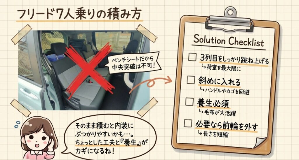 フリード7人乗りの積み方