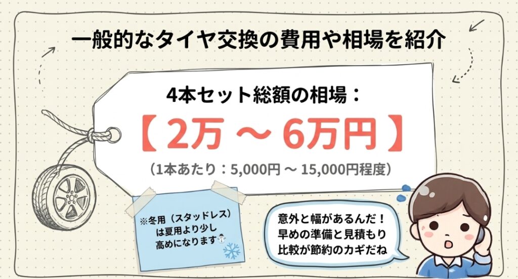 一般的なタイヤ交換の費用や相場を紹介 フリードGT系
