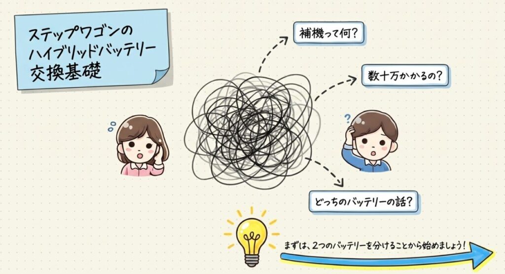 ステップワゴンのハイブリッドバッテリー交換基礎