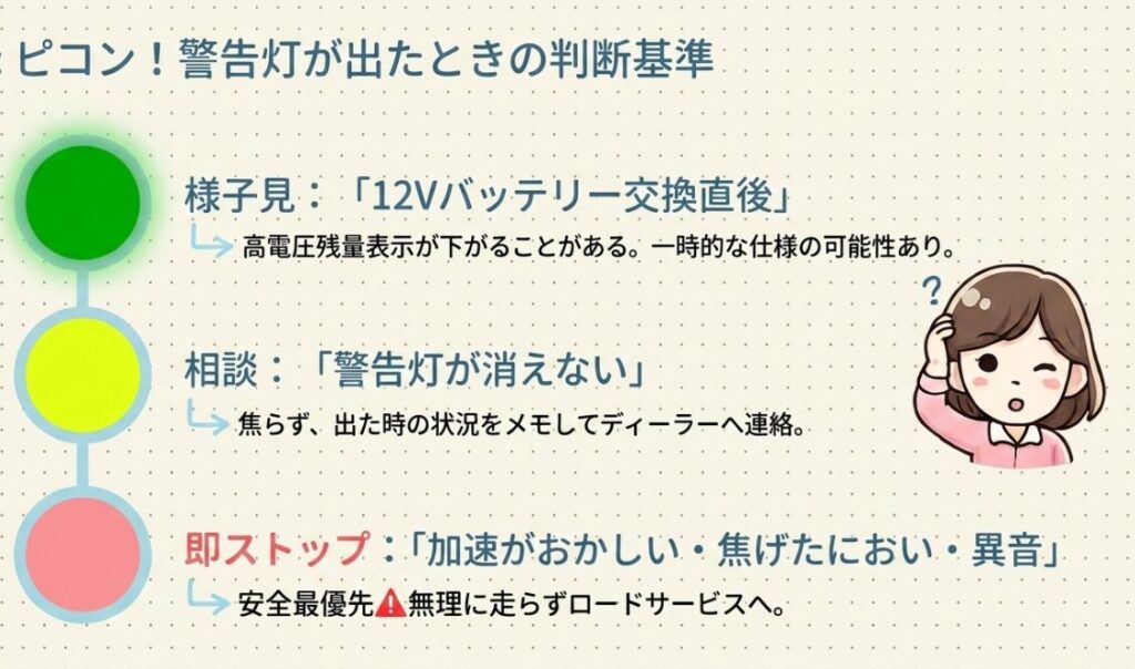 警告灯が出たときの判断 ステップワゴンRP8系