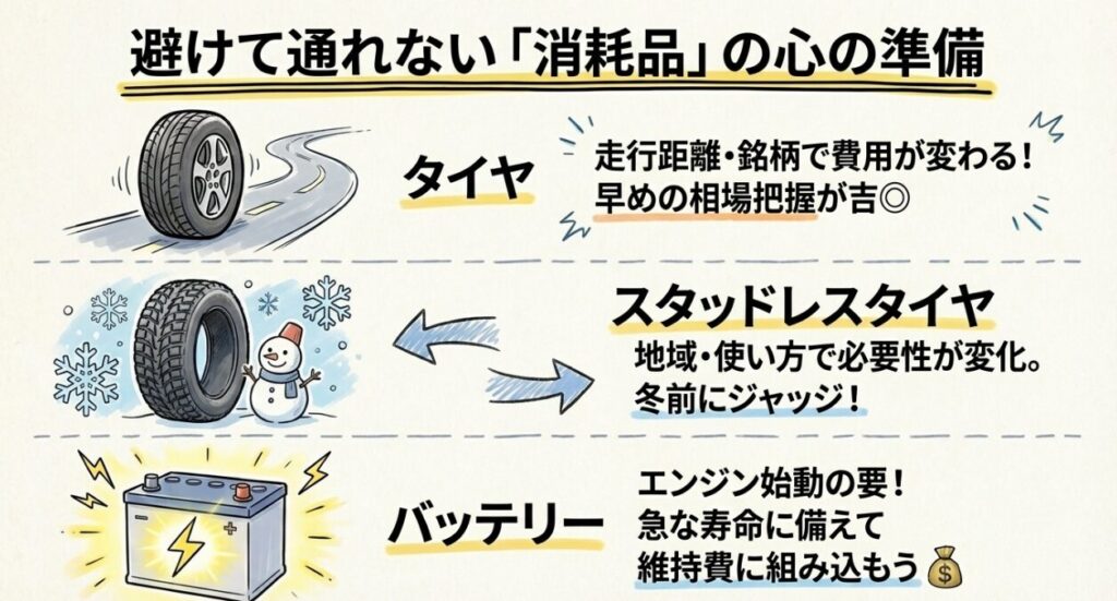 タイヤ・バッテリーなど交換費用はどれくらい？　新型フリード　GT系