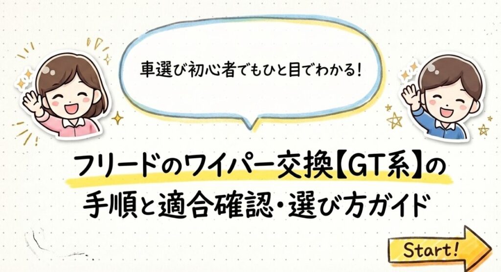 フリードのワイパー交換【GT系】の手順と適合確認・選び方ガイド