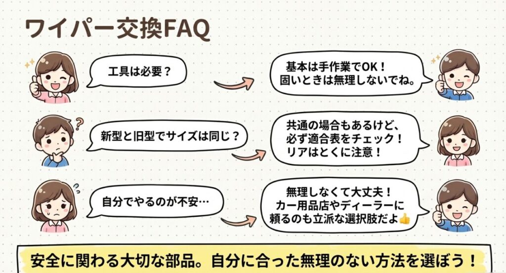 ワイパー交換FAQ　フリードGT系