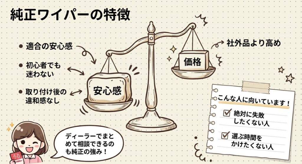 純正ワイパーの特徴　フリードGT系