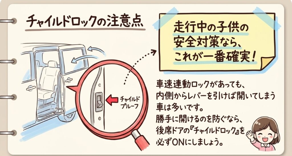 チャイルドロックの注意点 フリード　GT系