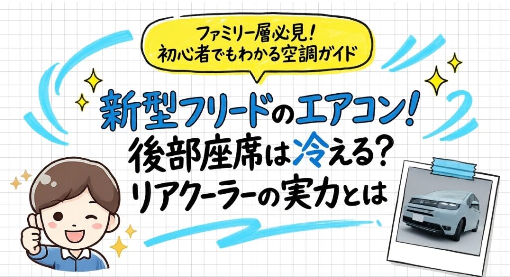 新型フリードのエアコン！後部座席は冷える？リアクーラーの実力とは