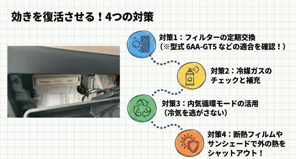 新型フリードのエアコンは効かない？対策方法２