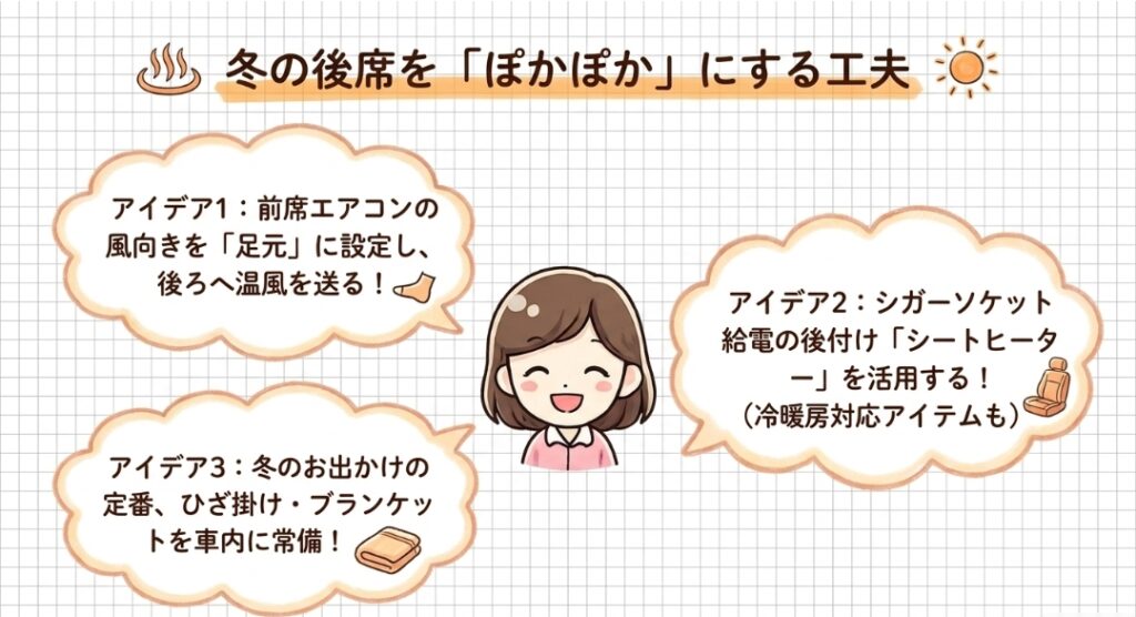 寒い季節に後部座席を快適にする方法