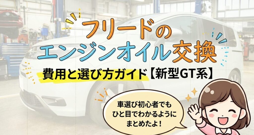 フリードのエンジンオイル交換費用と選び方ガイド【新型GT系】