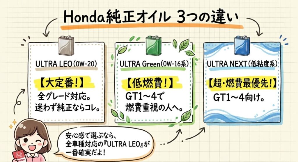 純正オイルの違い　新型フリード　オイル