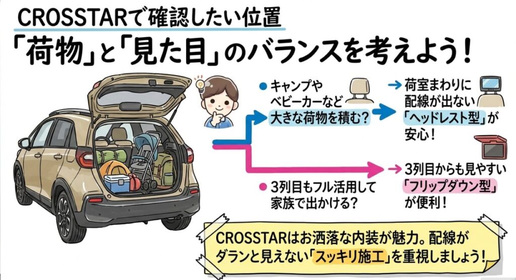 CROSSTARで確認したい位置　　フリードGT系